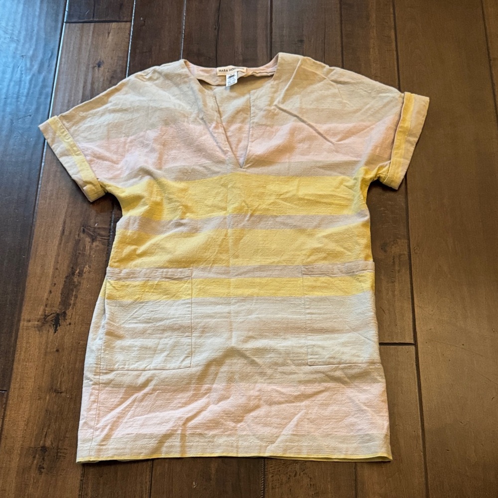 Mara Hoffman Short Sleeve Striped Dress